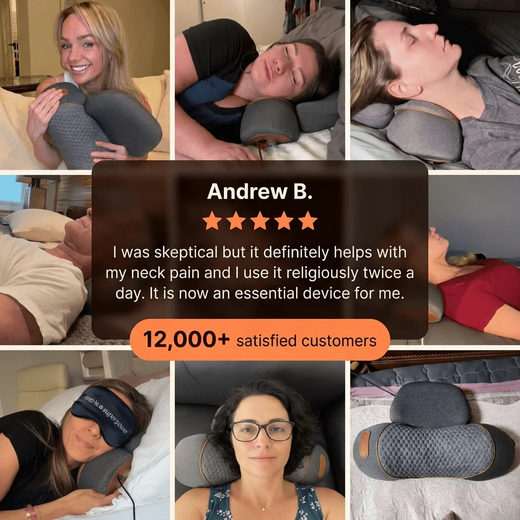 Thera Pillow — Traction Cervicale, Chaleur & Massage 3-en-1